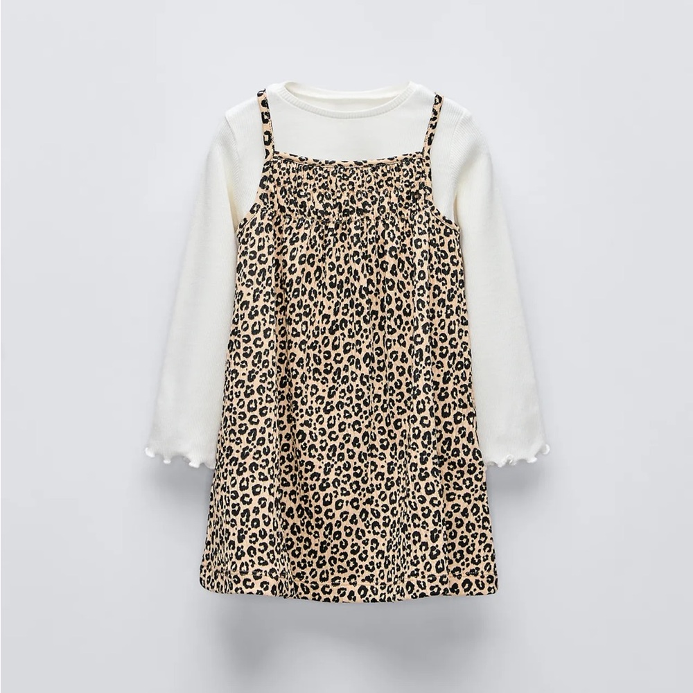 ZARA CONTRAST T-SHIRT PRINT DRESS